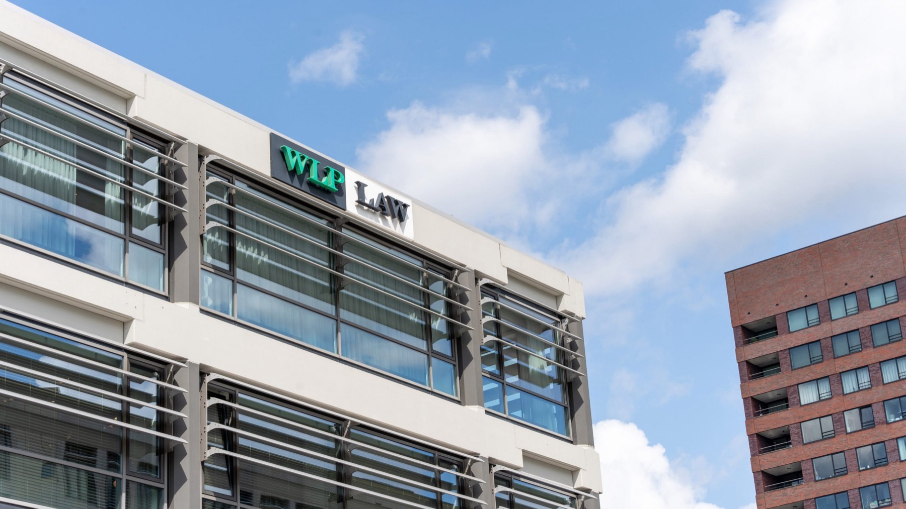 The WLP LAW sign on De Boelelaan 32, Zuidas